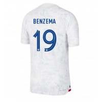 Muški Nogometni Dres Francuska Karim Benzema #19 Gostujuci SP 2022 Kratak Rukav